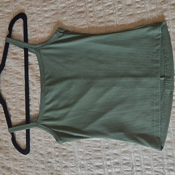 Sage Green Ribbed Faux Button Tank Top XS Minimalist Shein - Picture 6 of 10